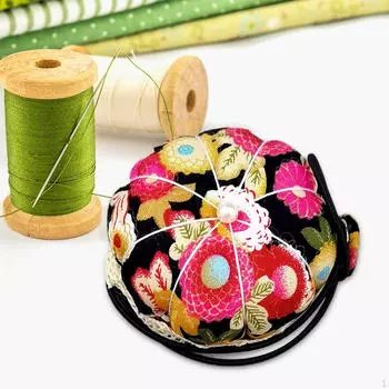 Держатель подушечки для булавок, поделки своими руками, японская подушка для булавок, подушечка для иголок для портной вышивки, пошива одежды чёрный