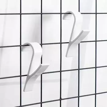 Держатель Полка Швабра Кухня Хранение Аксессуары для ванной Радиатор Отопление 2/4/6/10 Органайзер. Вешалка для одежды, крючки для полотенец 2 Pcs&1-tier белый