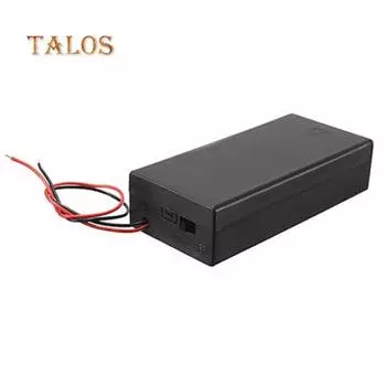 Держатель постоянного тока, ящик для хранения, чехол, переключатель ВКЛ/ВЫКЛ, провода для 3,7 В, 2 аккумулятора 18650, электроника