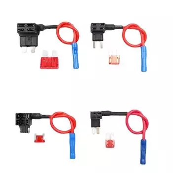 Держатель предохранителя 12 В, адаптер TAP с добавлением цепи Micro2 Mini Small Standard ATM Blade, автоматический предохранитель с держателем с лезвием 10A, автомобильный предохранитель Standard 10A