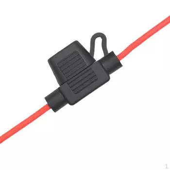 Держатель предохранителя 32 В постоянного тока черный универсальный совместимый 11,81 дюйма длинный 14 AWG провод для мощного питания шины