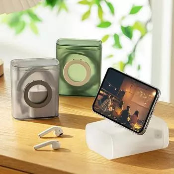 Держатель провода для зарядного устройства для наушников, настольный ящик для хранения кабеля передачи данных с крышкой, прозрачный контейнер для хранения кабеля передачи данных для офиса и дома белый