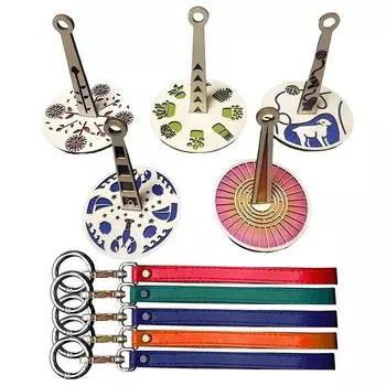 Держатель пряжи деревянный прядильный инструмент для вязания крючком аксессуары подставка для швейных ниток с ремешком на запястье моталка для шерстяных клубков