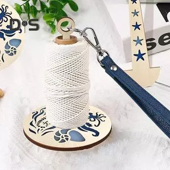 Держатель пряжи на запястье, портативный деревянный прядильщик пряжи, держатель клубков пряжи для вязания крючком, органайзер для хранения пряжи с браслетом D