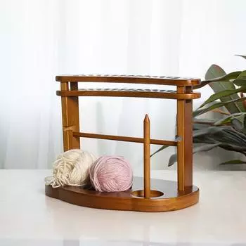 Держатель пряжи с прорезями для вязания крючком, органайзер для хранения пряжи, принадлежности для вязания крючком, горизонтальный прядильщик пряжи для любителей вязания