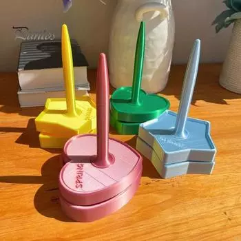 Держатель пряжи в форме сердца/звезды, прялка для пряжи, настольный диспенсер для пряжи, подставка для аксессуаров для вязания крючком и спицами жёлтый