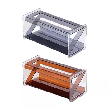 Держатель пульта дистанционного управления, подставка для пульта дистанционного управления телевизором, акриловый ящик для хранения на столе, органайзер для стола в спальне, прикроватный столик, телефоны, канцелярские принадлежности серый