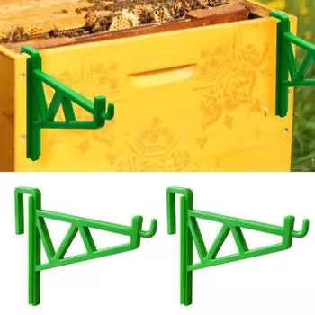 Держатель рамки для улья Прочная пластиковая ручка для пчеловодства Рамка для окуня Подставка для пчелиного улья Подставка для стойки Кронштейн для пчеловодства чёрный