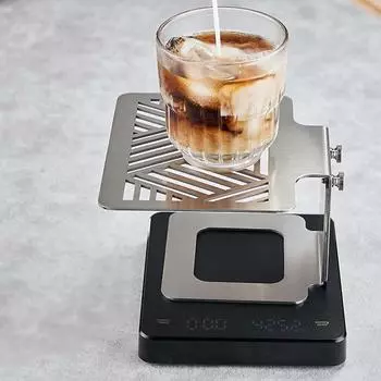Держатель рамы весов для взвешивания кофе, регулируемая высота для кофемашины эспрессо чёрный