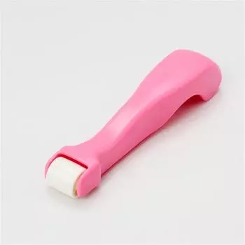Держатель ролика Гибкий Маленький Удобный Инструмент Штамп Твердый Прочный Практичный Бытовой Шов Простой Тканевый Валик Пластиковая Ручка розовый