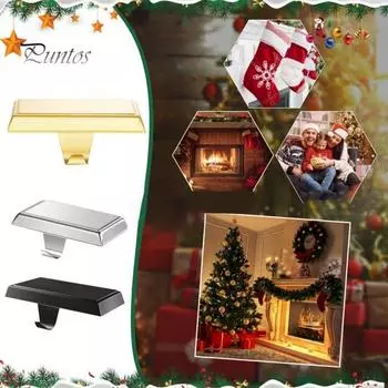 Держатель рождественских чулок, крючок для хранения, нержавеющая сталь, устойчивая к коррозии, с нескользящим дном, вешалка для носков серебряный