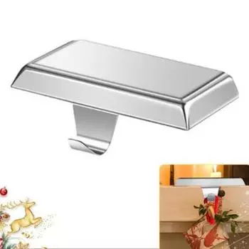 Держатель рождественских чулок, крючок для хранения, нержавеющая, устойчивая к коррозии, с нескользящим дном, стойка для носков серебряный