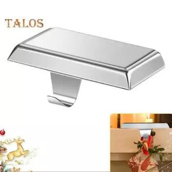 Держатель рождественских чулок, крючок для хранения, нержавеющая сталь, устойчивая к коррозии, с нескользящим дном, вешалка для носков серебряный