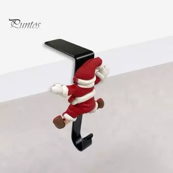 Держатель рождественских чулок, металлический крючок без сверления с защитными накладками, Г-образный держатель для чулок, украшение каминной полки на рождественскую вечеринку A