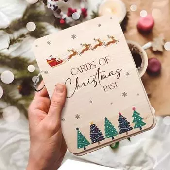 Держатель рождественских открыток, деревянный держатель для памятных открыток, органайзер для хранения открыток всех размеров, простая сборка, альбом для хранения праздничных открыток A
