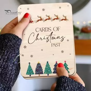 Держатель рождественских открыток, деревянный держатель для памятных открыток, органайзер для хранения открыток всех размеров, простая сборка, альбом для хранения праздничных открыток A