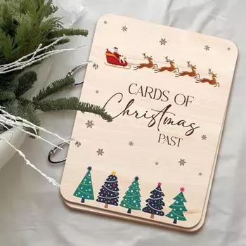 Держатель рождественских открыток, деревянный держатель для памятных открыток, органайзер для хранения открыток всех видов