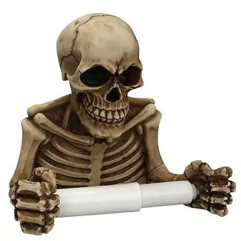 Держатель рулона туалетной бумаги и полотенец, настенный, кости, сухой скелет, декор для ванной комнаты, украшение интерьера на Хэллоуин One Size