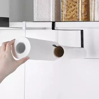 Держатель рулонной бумаги, не требующий перфорации, с большой несущей способностью, противоскользящий, нержавеющий, вертикальный и горизонтальный, шкаф для установки, защитная пленка, подставка для полотенец белый