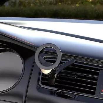 Держатель с отверстием для шаровой головки Magsafe Магнитный присоска Держатель для мобильного телефона с регулировкой на 360 градусов для автомобильного держателя чёрный