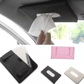Держатель салфетки для автомобильного козырька, ящик для хранения бумажных полотенец, зажим для бумажных полотенец для солнцезащитного козырька автомобиля One Size розовый