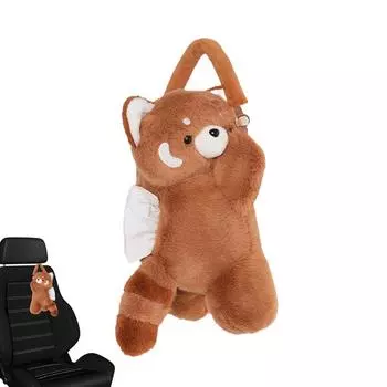 Держатель салфеток для автомобиля, симпатичная мультяшная коробка для салфеток на спинку сиденья, многофункциональный держатель салфеток, автомобильный диспенсер для салфеток для дома коричневый