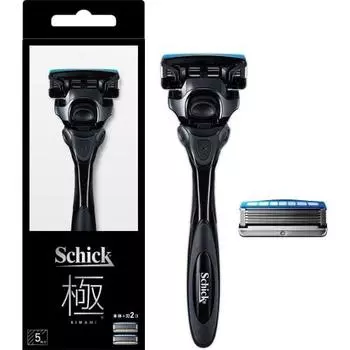 Держатель Schick Extreme KIWAMI (с лезвием + 1 запасное лезвие) Черная мужская бритва для бритья