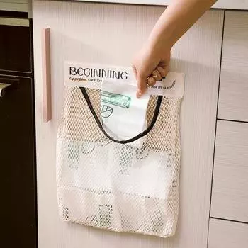 Держатель сетчатый мешок большой емкости подвесной мешок для мусора портативный кухонный настенный мешок для мусора зелёный