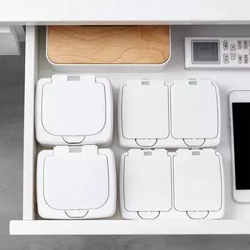 Держатель шариков для тампонов, кнопка, универсальный органайзер для хранения хлопка из полипропилена для макияжа для рабочего стола 1 Grid