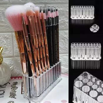 Держатель Шкатулка для парфюмерии Простой косметический органайзер Подставка для хранения Коробка для хранения Кистей для макияжа Держатель прозрачный