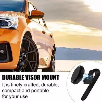 Держатель солнцезащитного козырька, зажим, кронштейн для автомобильного солнцезащитного козырька, простая установка, искусственная кожа, магнитная присоска, вешалка для автомобильного козырька, подарок для автовладельцев чёрный