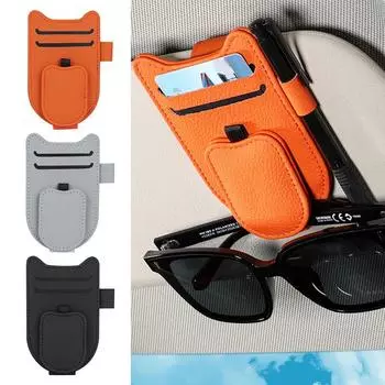 Держатель солнцезащитных очков для автомобильного козырька, вешалка для очков, зажим для автомобильного козырька, модный магнитный зажим для автомобильного козырька, кожаный держатель для автомобильных солнцезащитных очков