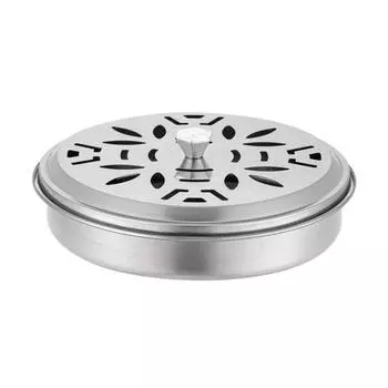 Держатель спирали от комаров из нержавеющей стали, огнестойкая курильница, переносная коробка для благовоний с крышкой, легко разбирается