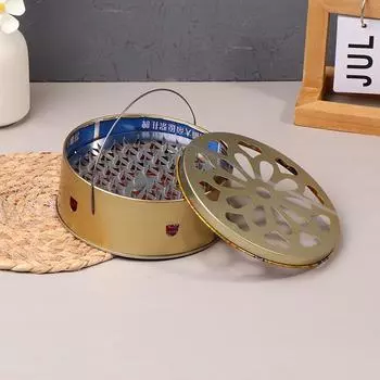 Держатель спирали от комаров Курильницы от комаров Спиральный держатель от комаров Коробка с ручкой и крышкой для путешествий