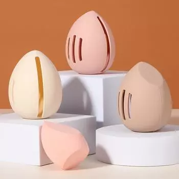 Держатель спонжа для макияжа, небьющийся экологически чистый силиконовый чехол для блендера для макияжа, дорожный подарок для женщин и девочек розовый