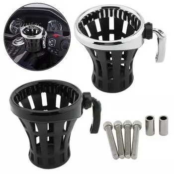 Держатель стакана для воды на руле мотоцикла, устойчивый, универсальный, широкая совместимость, простой в установке, держатель для бутылки с водой для мотоцикла чёрный