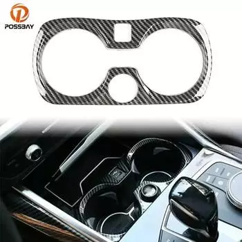 Держатель стакана для воды, рамка, накладка, наклейка для BMW G20 G28 2019 2020 2021, карбоновые молдинги для салона автомобиля, аксессуары