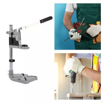 Держатель стойки для дрели, регулируемый настольный зажим из сплава для дома, перпендикулярный, угловой Single Hole Holder