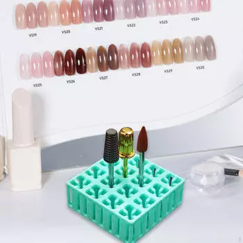 Держатель сверл для ногтей, органайзер для бит, портативная прочная легкая подставка на 16 отверстий