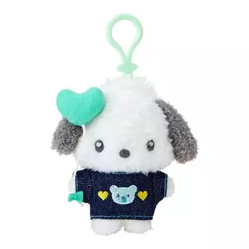 Держатель талисмана Санрио (Заплатка из денима) Брелок Pochacco Plush 182672