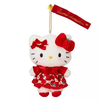Держатель талисмана Shimbun 50th Hello Kitty Ages Toy Strap 838993 [Sanrio] (Годовщина Ичиго) Полиэстер/Нейлон/Сталь 6+