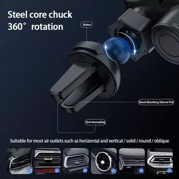 Держатель телефона Автоматический телескопический зажим T3 Автомобильные аксессуары Автомобильное зарядное устройство Беспроводное зарядное устройство Автомобильное крепление для телефона Hands Free Инфракрасная индукция