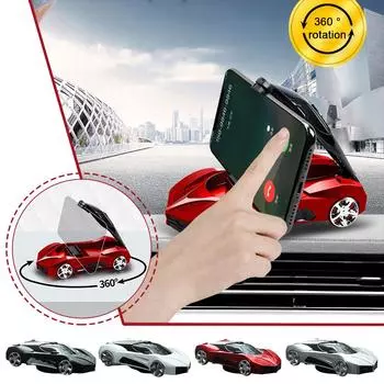 Держатель телефона для модели спортивного автомобиля, временный номер парковки с номерным знаком автомобиля, ароматерапия, вращающаяся приборная панель, аксессуары, градус 360 K9i5 чёрный