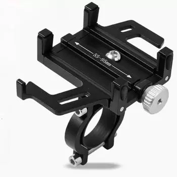 Держатель телефона для мотоциклов, электровелосипедов, смартфонов, кронштейн из алюминиевого сплава с ЧПУ, механический держатель телефона для велосипеда с пятью когтями чёрный