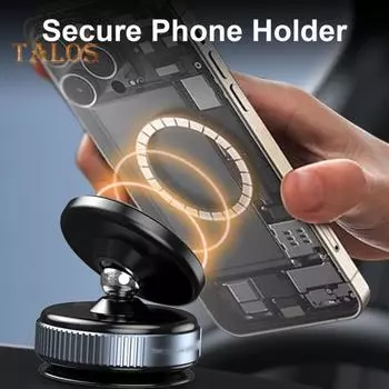 Держатель телефона с высокой устойчивостью, устойчивый к сотрясениям, простая установка, присоска, сильный магнитный адсорбционный кронштейн, автомобильное крепление для телефона чёрный