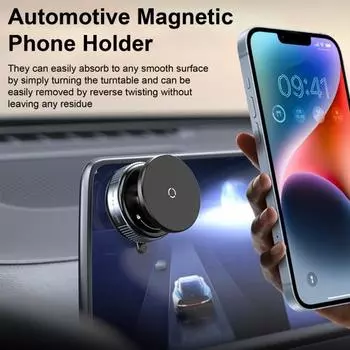 Держатель телефона с высокой устойчивостью, устойчивый к сотрясениям, простая установка, присоска, сильный магнитный адсорбционный кронштейн, автомобильное крепление для телефона чёрный