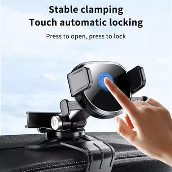 Держатель телефона с зажимом, подставка, многофункциональная приборная панель автомобиля, солнцезащитный козырек, зеркало заднего вида, кронштейн для телефона с временным номерным знаком для парковки