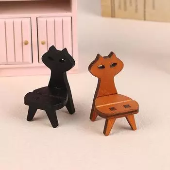 Держатель телефона в виде кошачьего кресла, 1 шт.:12 кукольных тыквенных стульев, модель для декорирования сцены на Хэллоуин, игрушка, микросцена, строительный реквизит чёрный