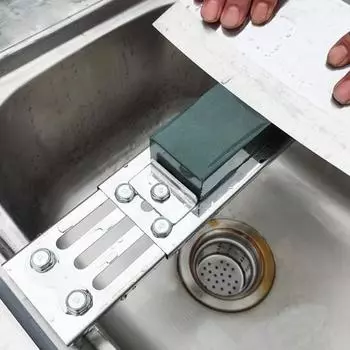 Держатель точильного камня, утолщенный, нержавеющий, регулируемый, выдвижной, нескользящий, фиксатор точильного камня из нержавеющей стали, держатель для точильного камня над раковиной, кухонный инструмент B