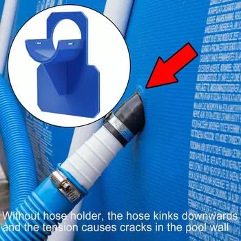 Держатель трубы A# для кронштейна для выхода шланга надземного бассейна Intex с зажимом (синий)